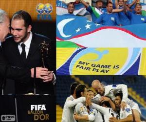 пазл 2012 ФИФА Fair Play премии за футбольной ассоциации Узбекистана